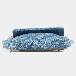 Chanel Blue Denim Mood Mini Clutch With Chain