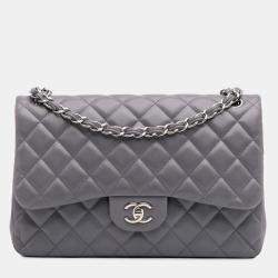 Chanel Purple Jumbo Classic Lambskin Double Flap