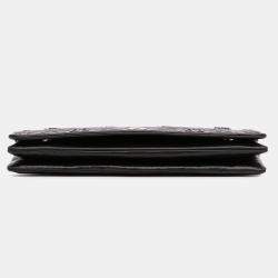 Pre Owned Chanel Black Quilted Calfskin Star Attitude Grommet Fold Over Clutch