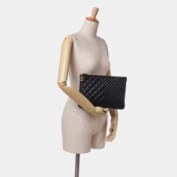 Chanel Black Medium Bi Quilted Lambskin Cosmetic Case