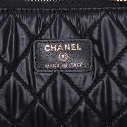 Chanel Black Medium Bi Quilted Lambskin Cosmetic Case
