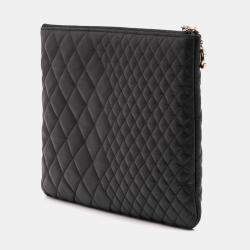 Chanel Black Medium Bi Quilted Lambskin Cosmetic Case