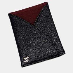Chanel Black Leather caviar chain clutch and Crossbody bag