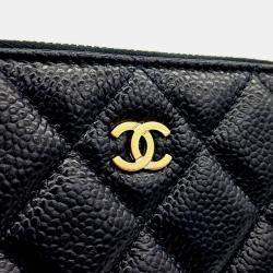 مملوكة مسبقًا Chanel Black Leather Caviar Clutch Large