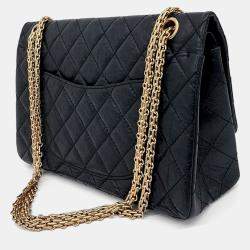Chanel Black Leather Vintage 2.55 Bag 28