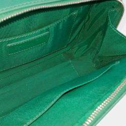 Pre Owned Chanel Green Leather caviar chain Crossbody bag