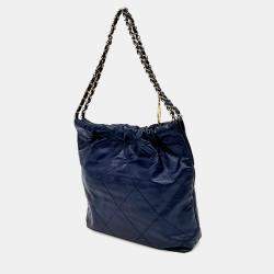 Chanel Navy Blue Leather 22 bag