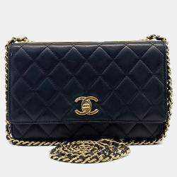 Chanel Black Leather Trendy CC WOC Mini Crossbody Bag