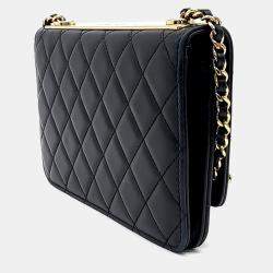 Chanel Black Leather Trendy CC WOC Mini Crossbody Bag