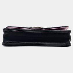 Chanel Black Leather top handle phone holder mini Crossbody bag