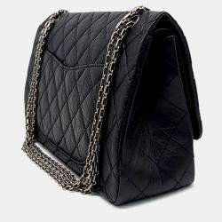Chanel Black Leather Vintage 2.55 Bag 32