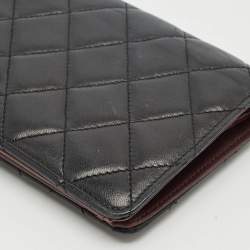Chanel Black Quilted Leather L Yen Wallet