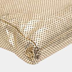 Chanel Gold Perforated Crackled Metallic Calfskin Drill Tote