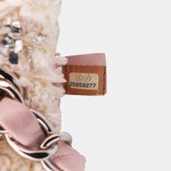 Chanel Pink/Silver Mini Rectangular Classic Tweed Single Flap