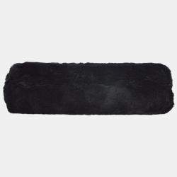 Chanel Black Fur Leather Chain Tote Bag