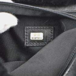 Chanel Black Fur Leather Chain Tote Bag