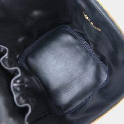 Chanel Black Caviar Leather Timeless Vanity Bag