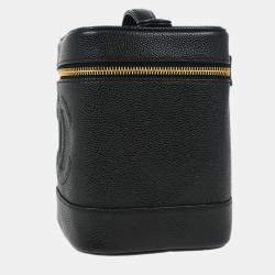 Chanel Black Caviar Leather Timeless Vanity Bag
