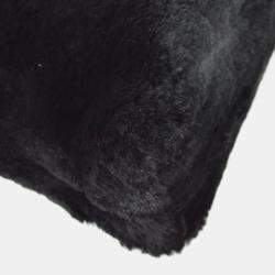 Chanel Black Fur Tote Handbag