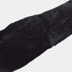 Chanel Black Fur Tote Handbag