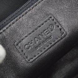 Chanel Black Fur Tote Handbag