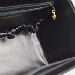 Pre Owned Chanel Bicolore Vanity 2Way Handbag Purse Black