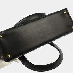 Pre Owned Chanel Black Lambskin Choco Bar Shoulder Bag