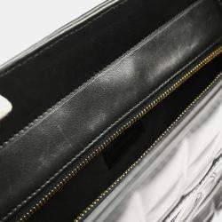 Pre Owned Chanel Black Lambskin Choco Bar Shoulder Bag