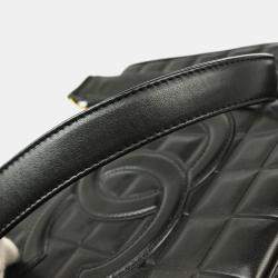 Pre Owned Chanel Black Lambskin Choco Bar Shoulder Bag