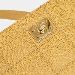Pre Owned Chanel Beige Calfskin Wild Stitch Choco Bar Chain Tote Bag