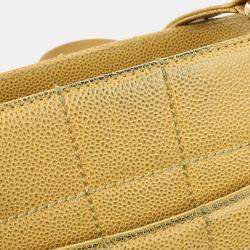 Pre Owned Chanel Beige Calfskin Wild Stitch Choco Bar Chain Tote Bag