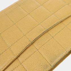 Pre Owned Chanel Beige Calfskin Wild Stitch Choco Bar Chain Tote Bag
