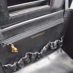 Chanel Black Calfskin Vanity Handbag 