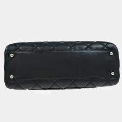 Pre Owned Chanel Black Calfskin Wild Stitch Handbag 