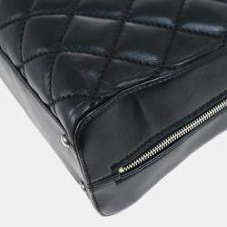Pre Owned Chanel Black Calfskin Wild Stitch Handbag 
