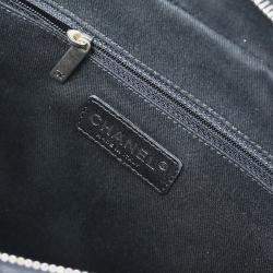 Pre Owned Chanel Black Calfskin Wild Stitch Handbag 