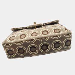 Chanel Grey Velvet Coco Top Handle Bag