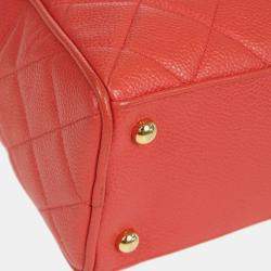 Chanel Scarlet Calfskin Bowling Bag