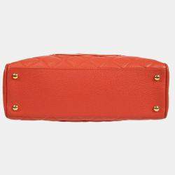 Chanel Scarlet Calfskin Bowling Bag