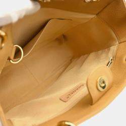 Chanel Beige Leather Petite Shopping Tote Bag