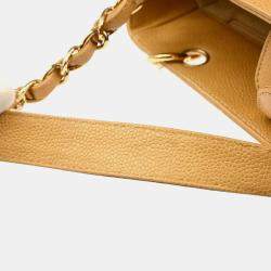 Chanel Beige Leather Petite Shopping Tote Bag