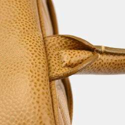 Chanel Beige Leather Bowling Bag