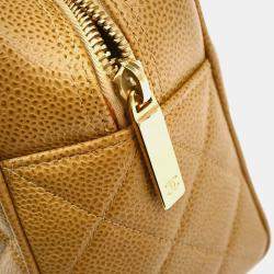 Chanel Beige Leather Bowling Bag