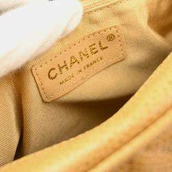 Chanel Beige Leather Bowling Bag