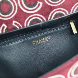 Chanel Bordeaux Velvet Coco Top Handle Bag