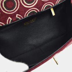 Chanel Bordeaux Velvet Coco Top Handle Bag