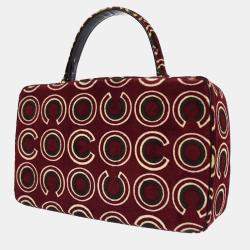Chanel Bordeaux Velvet Coco Top Handle Bag