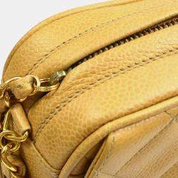 Chanel Beige Caviar Leather Shoulder Bag