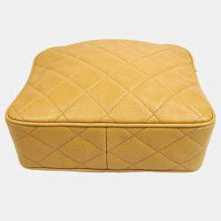 Chanel Beige Caviar Leather Shoulder Bag