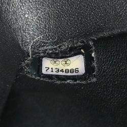 Chanel Black Leather Choco Bar Flap Shoulder Bag
